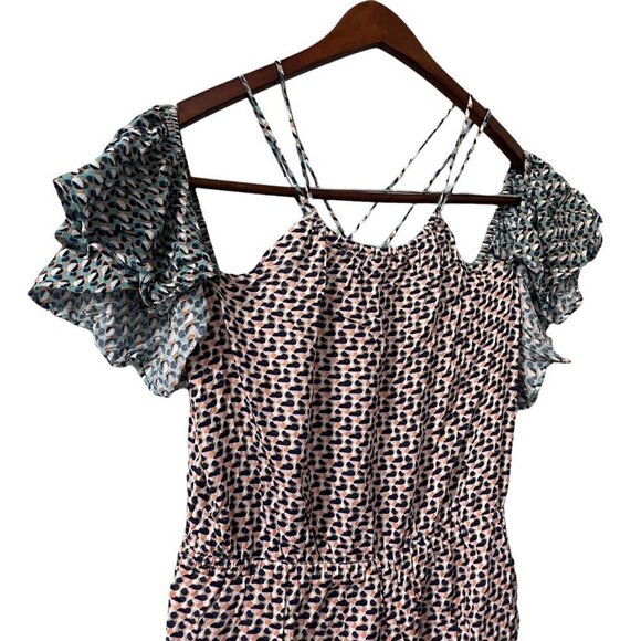 NWT Anthropologie Elevenses Madalenna Ruffle Sleeve Romper Women's Size Medium - Picture 3 of 8